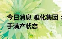 今日消息 雅化集团：目前雅安锂业产线已处于满产状态