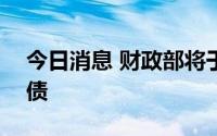 今日消息 财政部将于8月3日续发行1年期国债