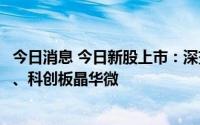 今日消息 今日新股上市：深交所华大九天、上交所常润股份、科创板晶华微