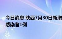 今日消息 陕西7月30日新增境外输入确诊病例3例、无症状感染者1例