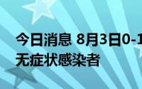 今日消息 8月3日0-15时，北京新增1例本土无症状感染者