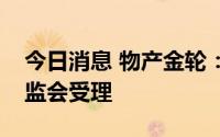 今日消息 物产金轮：非公开发行股票获得证监会受理