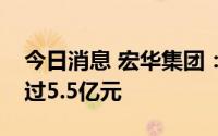 今日消息 宏华集团：预期上半年净亏损不超过5.5亿元