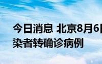 今日消息 北京8月6日新增1例本土无症状感染者转确诊病例