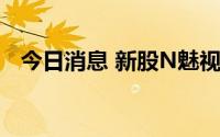 今日消息 新股N魅视涨超30%，盘中停牌