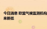 今日消息 欧盟气候监测机构：今年7月南极海冰面积创44年来新低