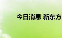 今日消息 新东方在线拉升涨超4%