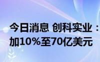 今日消息 创科实业：2022年上半年销售额增加10%至70亿美元