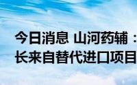 今日消息 山河药辅：上半年30%以上收入增长来自替代进口项目