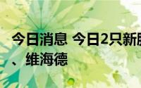 今日消息 今日2只新股上市：创业板满坤科技、维海德