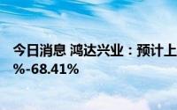 今日消息 鸿达兴业：预计上半年归母净利润同比下降62.09%-68.41%