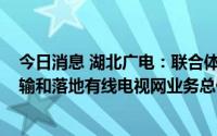 今日消息 湖北广电：联合体中标7309万元湖北卫视信号传输和落地有线电视网业务总代理项目