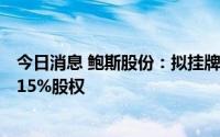 今日消息 鲍斯股份：拟挂牌转让新世达100%股权及亚仕特15%股权