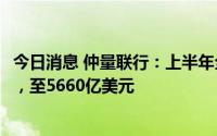 今日消息 仲量联行：上半年全球房地产投资额同比增长19%，至5660亿美元