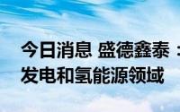 今日消息 盛德鑫泰：无缝钢管可以用于光热发电和氢能源领域