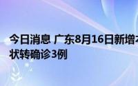 今日消息 广东8月16日新增本土确诊6例、无症状2例、无症状转确诊3例