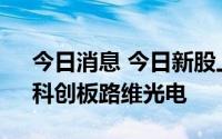 今日消息 今日新股上市：创业板熵基科技、科创板路维光电