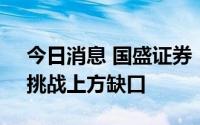 今日消息 国盛证券：指数有望进一步上行，挑战上方缺口