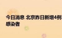 今日消息 北京昨日新增4例本土确诊病例、1例本土无症状感染者