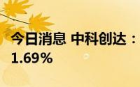 今日消息 中科创达：上半年归母净利同比增41.69%