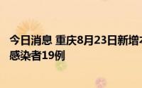 今日消息 重庆8月23日新增本土确诊病例21例、本土无症状感染者19例