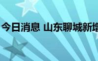 今日消息 山东聊城新增2例本土无症状感染者