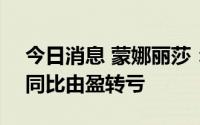 今日消息 蒙娜丽莎：上半年净亏4.88亿元，同比由盈转亏