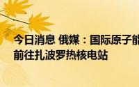 今日消息 俄媒：国际原子能机构代表团或于8月底至9月初前往扎波罗热核电站