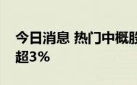 今日消息 热门中概股盘前拉升，阿里巴巴涨超3%