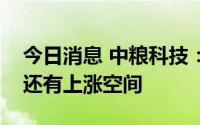 今日消息 中粮科技：预计燃料乙醇价格应该还有上涨空间