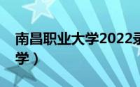 南昌职业大学2022录取分数线（南昌职业大学）