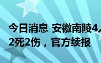 今日消息 安徽南陵4人跳广场舞被雷电击中致2死2伤，官方续报