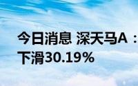今日消息 深天马A：上半年归母净利润同比下滑30.19%
