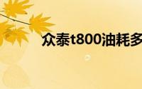 众泰t800油耗多少（众泰T800）