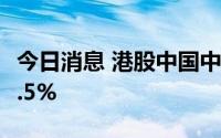 今日消息 港股中国中免午后涨幅扩大一度至6.5%