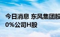 今日消息 东风集团股份：建议授予回购不超10%公司H股