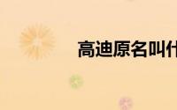 高迪原名叫什么（A迪高）