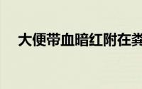 大便带血暗红附在粪便表面（大便带血）