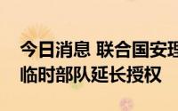 今日消息 联合国安理会通过联合国驻黎巴嫩临时部队延长授权