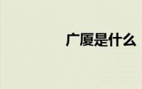 广厦是什么（广厦 广厦）