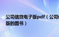 公司信贷电子版pdf（公司信贷 2020年中国财富出版社出版的图书）