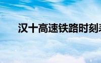 汉十高速铁路时刻表（汉十高速铁路）