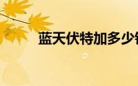 蓝天伏特加多少钱（蓝天伏特加）