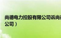 尚德电力控股有限公司诉尚德电力投资（尚德电力控股有限公司）