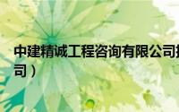 中建精诚工程咨询有限公司招聘（中建精诚工程咨询有限公司）