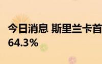 今日消息 斯里兰卡首都科伦坡8月通胀率升至64.3%