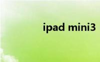 ipad mini3（iPad mini）