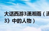 大话西游3潇湘雨（潇湘 网易游戏《大话西游3》中的人物）