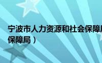 宁波市人力资源和社会保障局官网（宁波市人力资源和社会保障局）