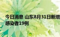 今日消息 山东8月31日新增本土确诊病例4例、本土无症状感染者19例